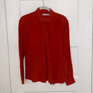 Other stories silk red shirt